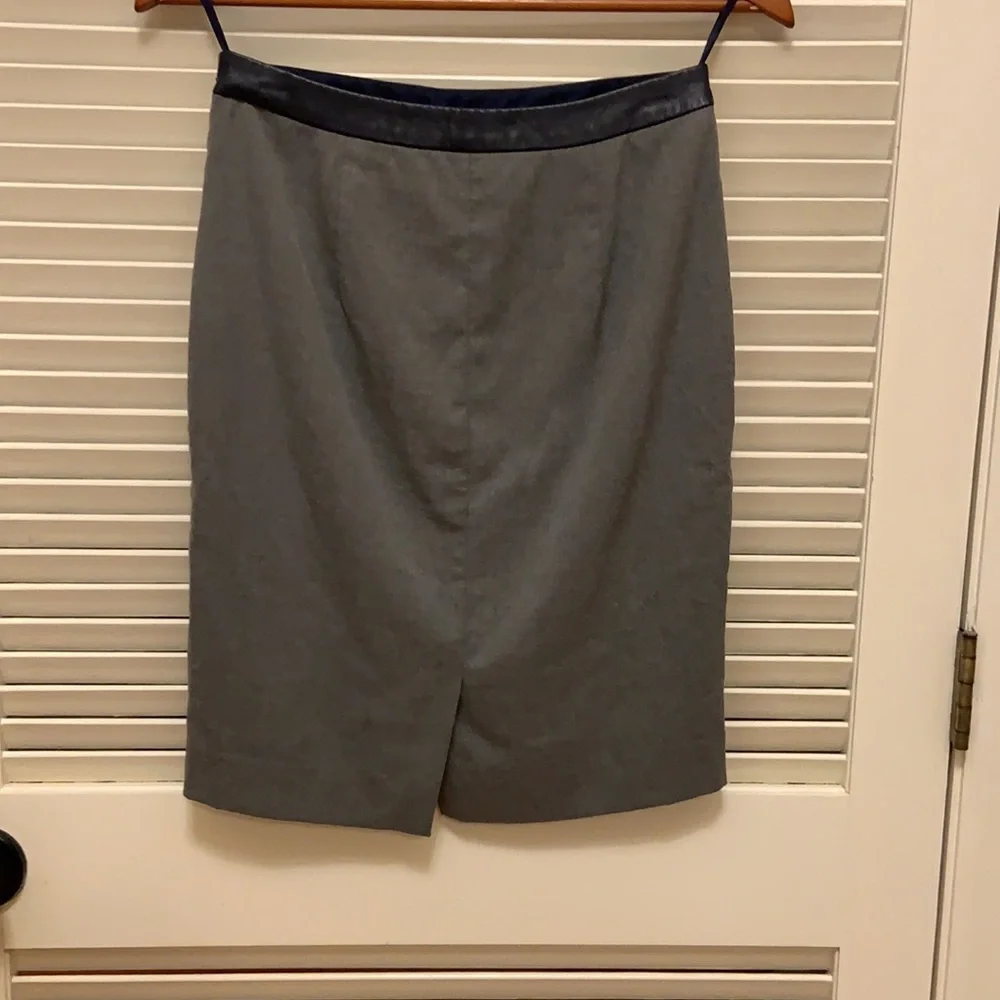 8. The Limited Skirt in Heather Grey with Vegan Leather Trim